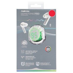 Gemstone Pro Supreme Sound LED Digital Display Bluetooth... WHITE
